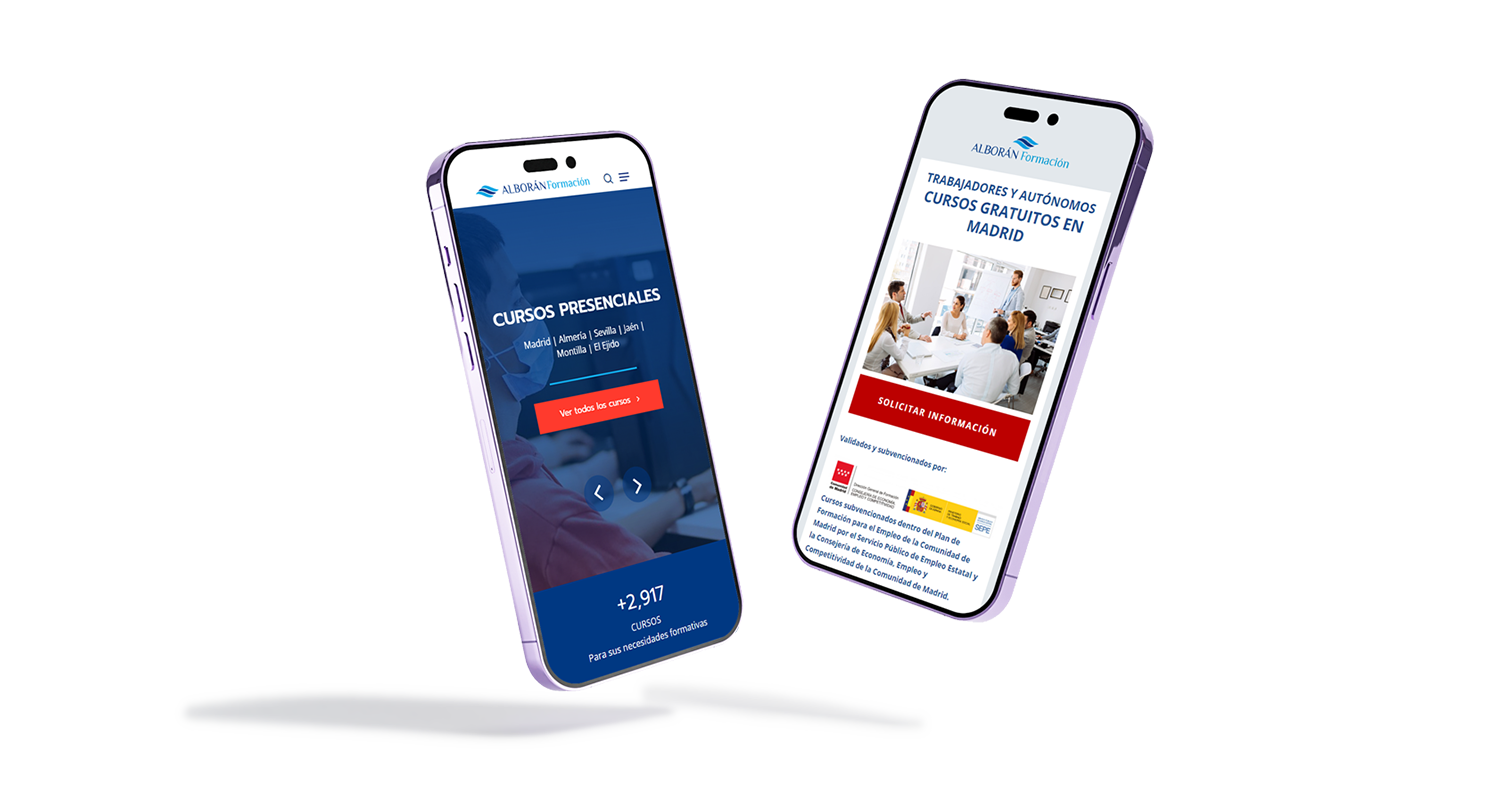 web alboran formacion mockup movil