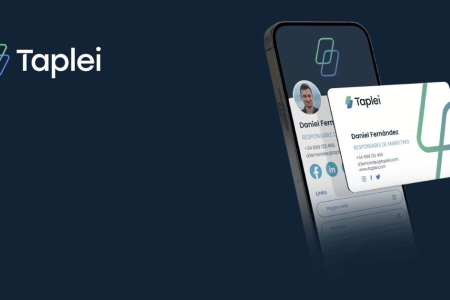 Tarjeta de visita virtual creada con Taplei para networking profesional
